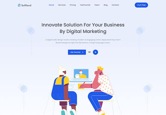 Softland - Saas & Software Landing Page Template