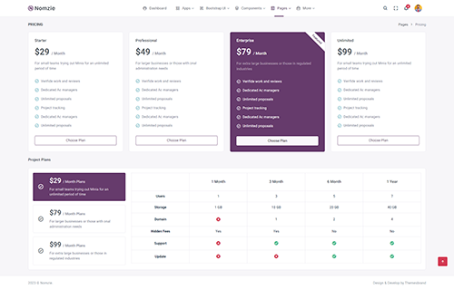 pricing Page